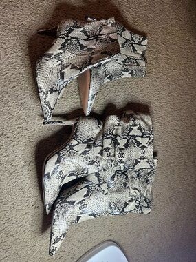 Shutz Snake Print bundle boots (2 pairs) 10b size